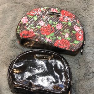 Betsy Johnson Rose makeup or travel bag